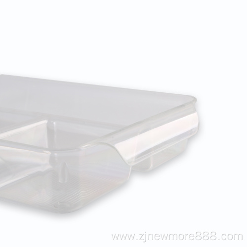 Clear 4 Compartment Vegetable Refrigerator Storage Box